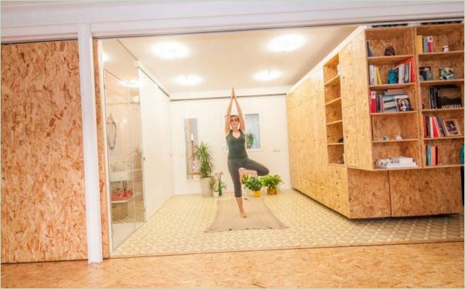 Yoga area in a house in Spain