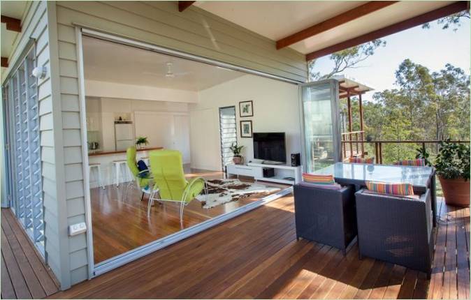 Sliding glass doors to the terrace