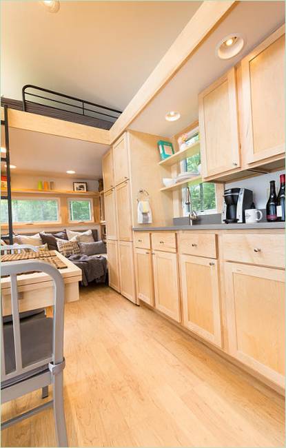 Kelly Davis and Dan George Dobrowolski's mobile home: kitchen and bedroom