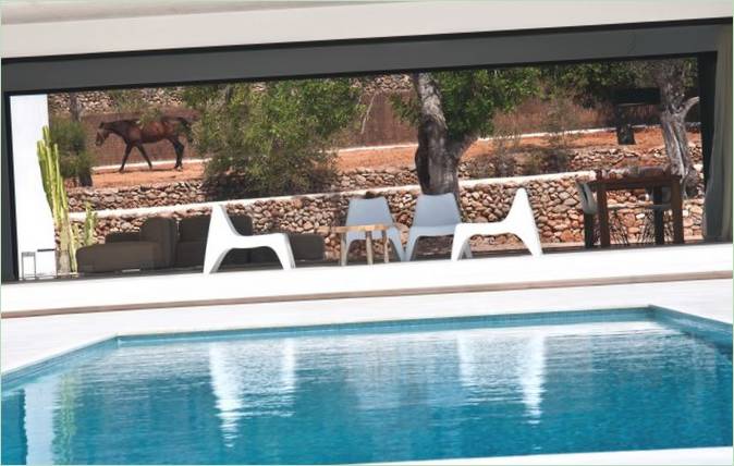Swimming pool of villa in San Juan, Ibiza