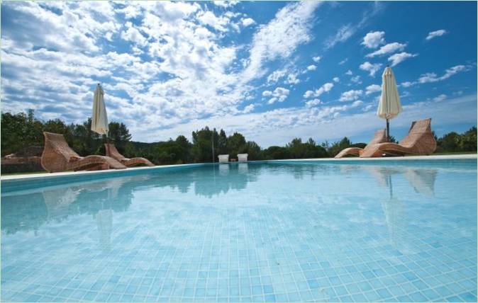 Pool at the villa in San Juan, Ibiza