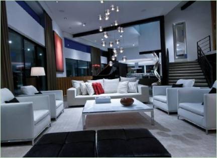 Living room design in the Bird Street Apartments