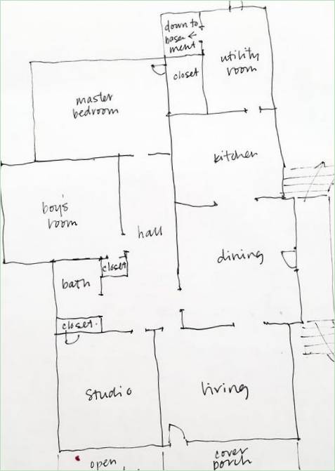 Home with a cozy design: general plan