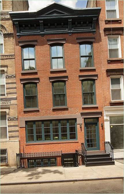Private townhouse facade after renovation