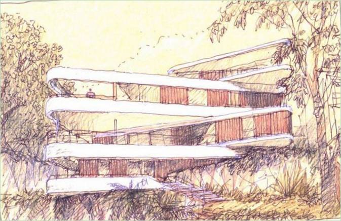 A sketch of a luxury residence in Australia