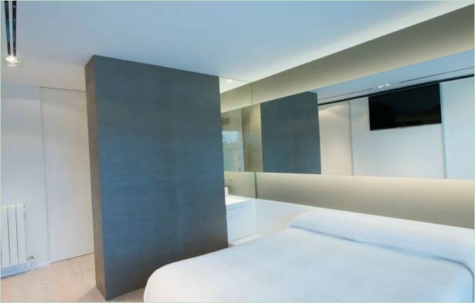 Interior design of a bedroom in a Cervantes house in Spain