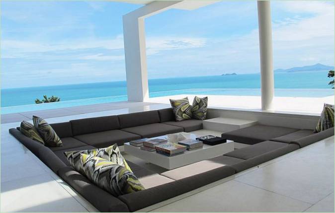Living room on the terrace of Celadon Villa