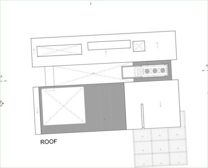 Roof plan of the 66MRN-House by ONG&amp;ONG