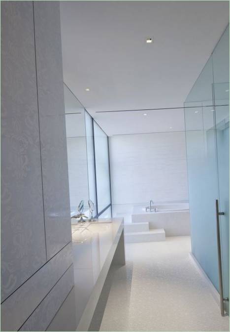 Marble bathroom vanity in a Nevada villa
