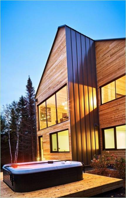 Interior Design of a Wooden House in Quebec