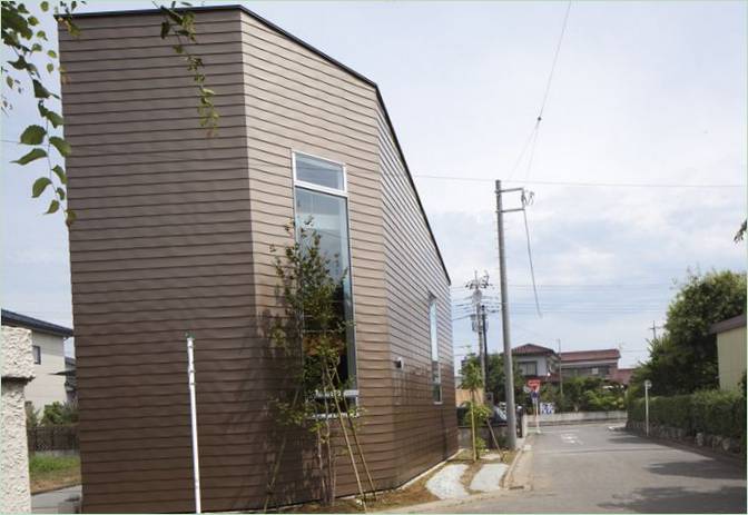 The facade of an unusual house in Saitama